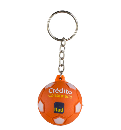 Chaveiro bolinha futebol em vinil personalizado