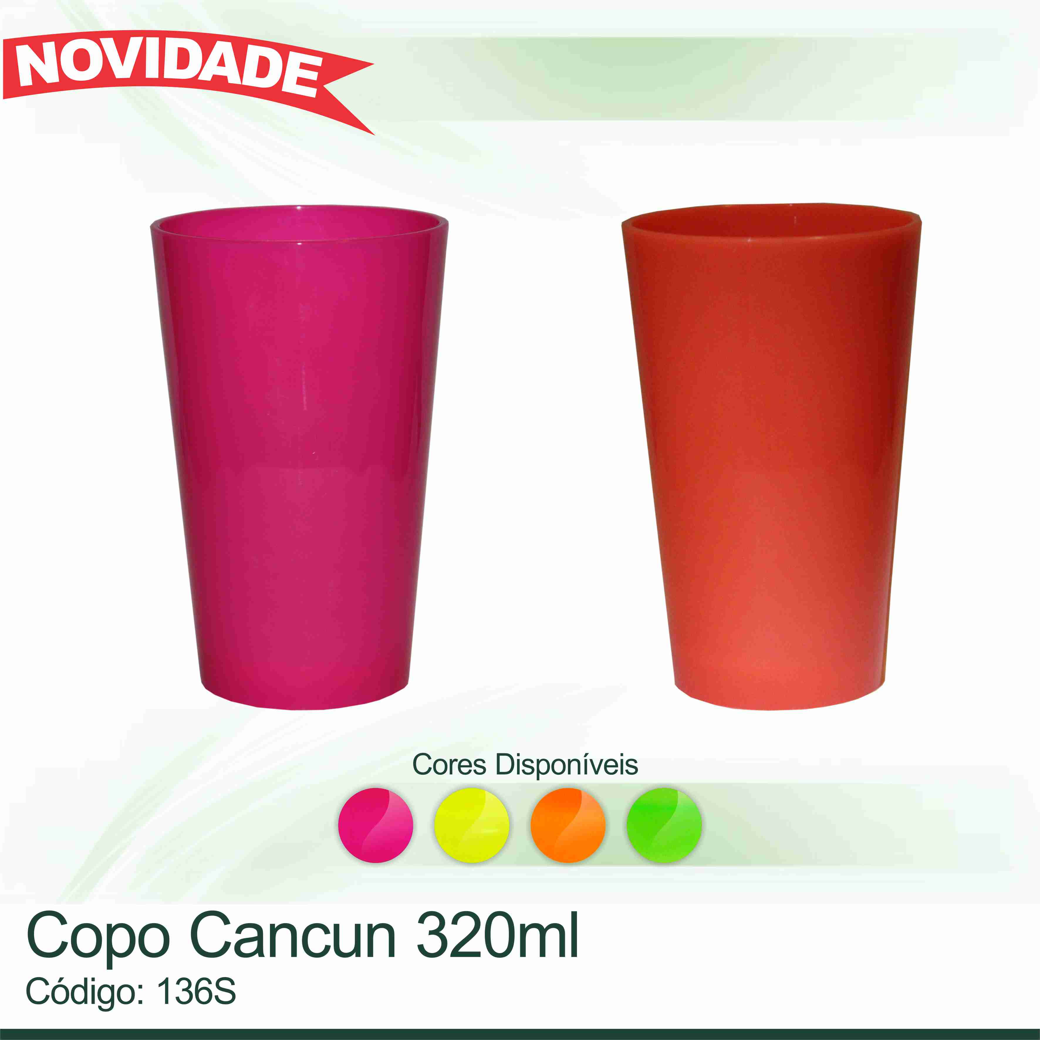 Copo Cancun Neon - 320ml 