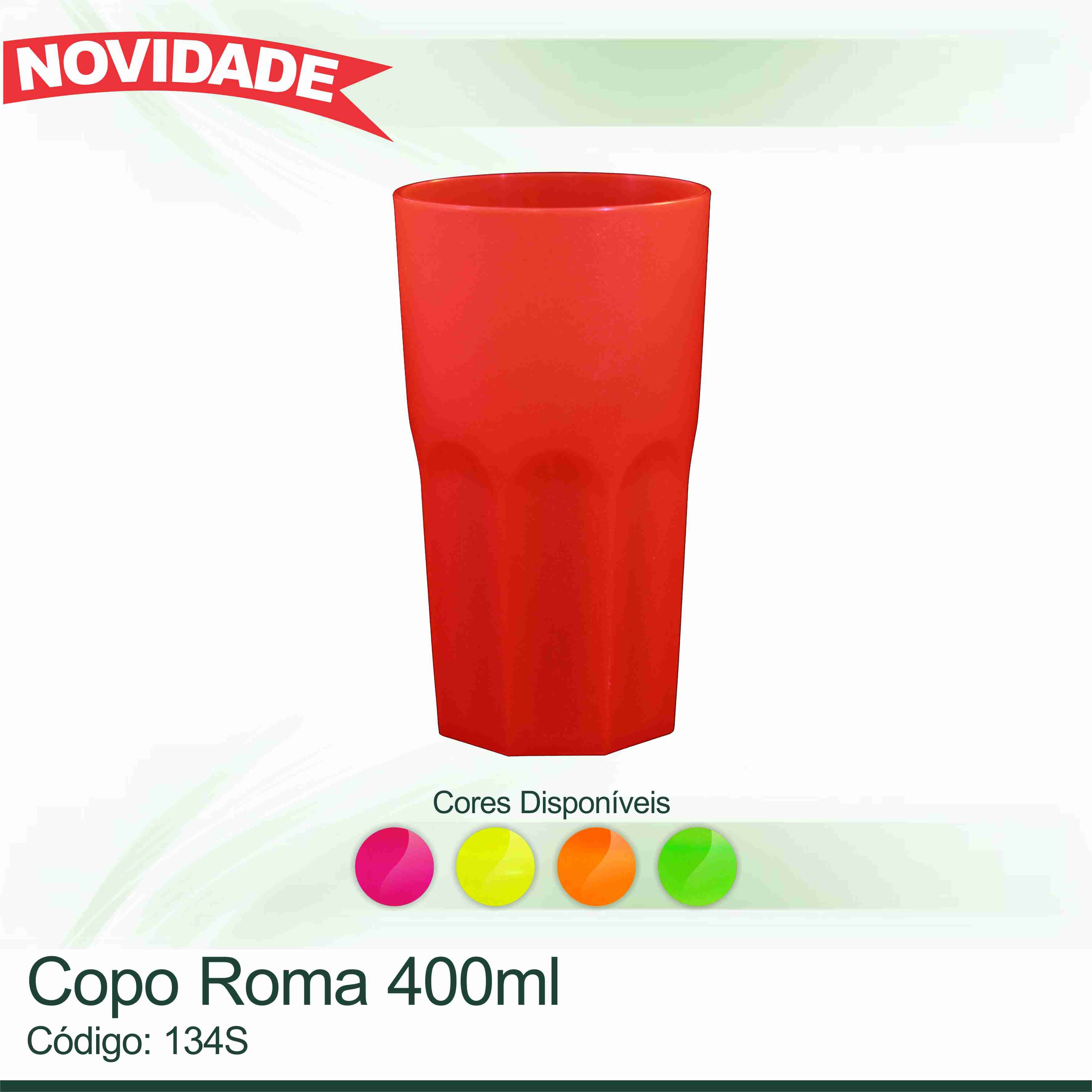 Copo Roma Neon - 400ml 
