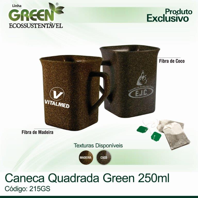 Caneca Quadrada GREEN - 250ml