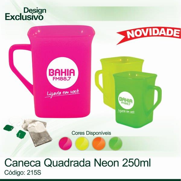 Caneca Quadrada NEON - 250ml 