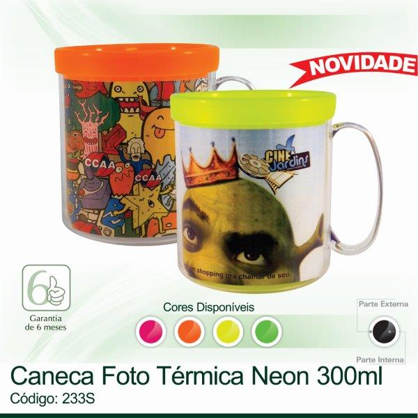 Caneca Foto Térmica NEON - 300ml 