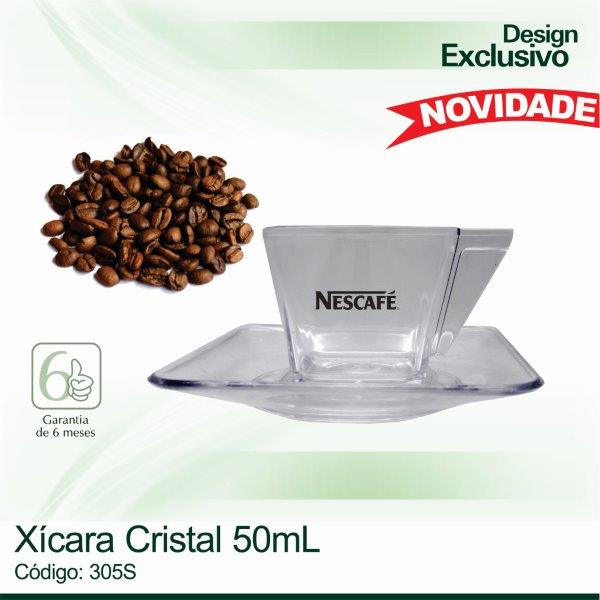 Xícara Café CRISTAL 50ml com Pires 