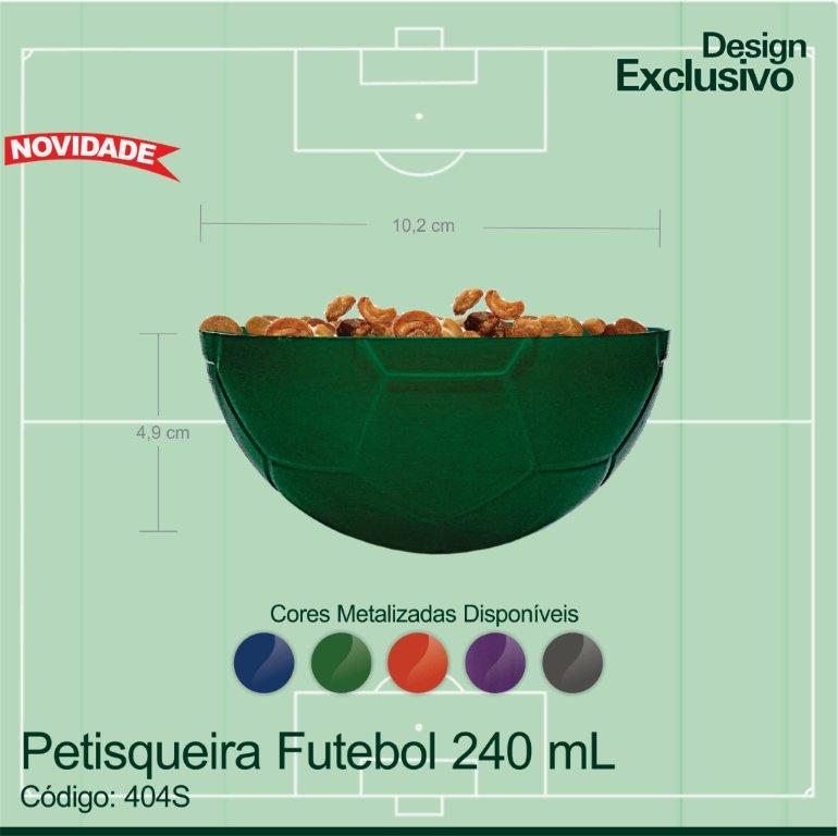 Petisqueira Futebol Cores Metalizadas 240ml