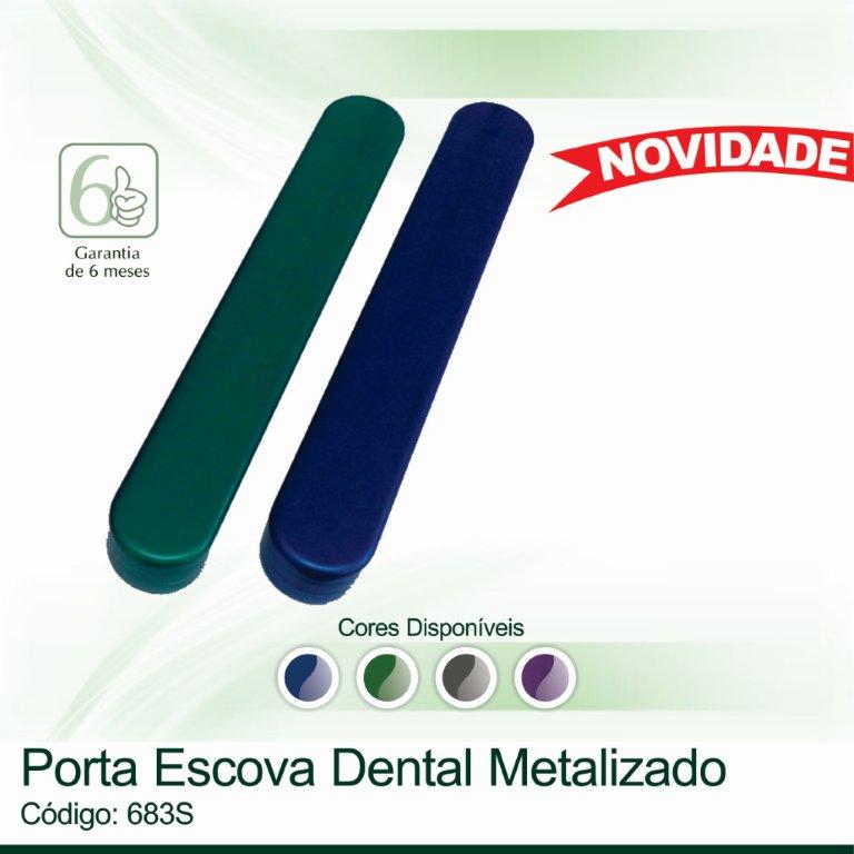 Porta Escova Dental Metalizado